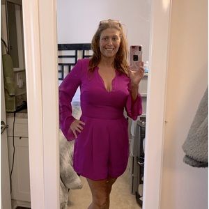 Purple long sleeve jumpsuit only worn once
